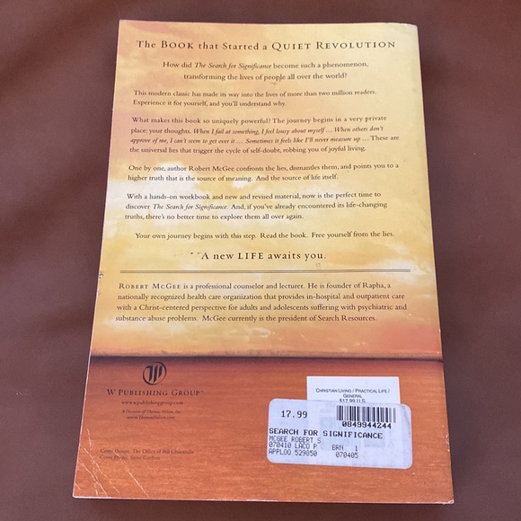 Paperback Book - The Search For Significance - Picture 2 of 7